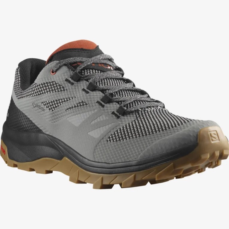 Salomon Outline GTX Turisticke Topanky Panske Siva | SK 6QUTEX